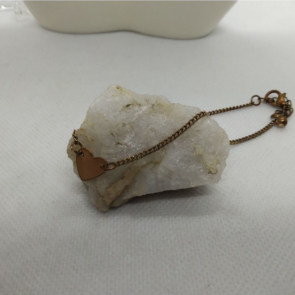 Bronze heart delicate bracelet‎